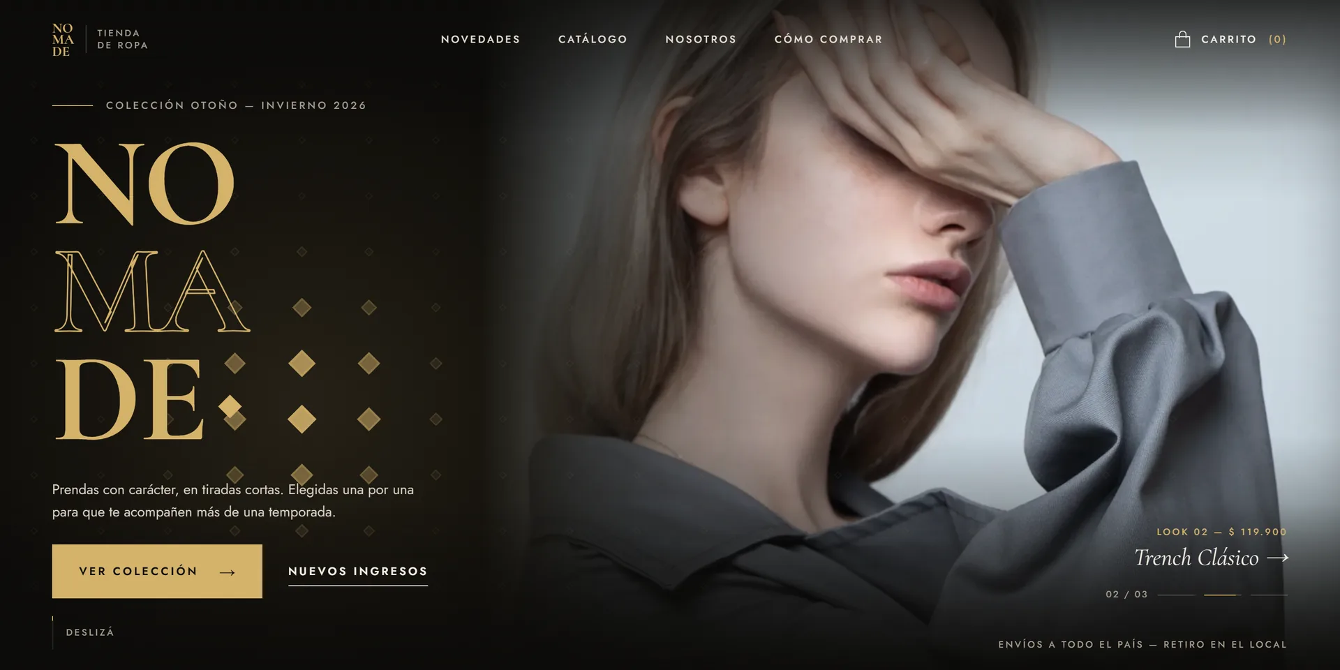 Portada de la tienda Nómade
