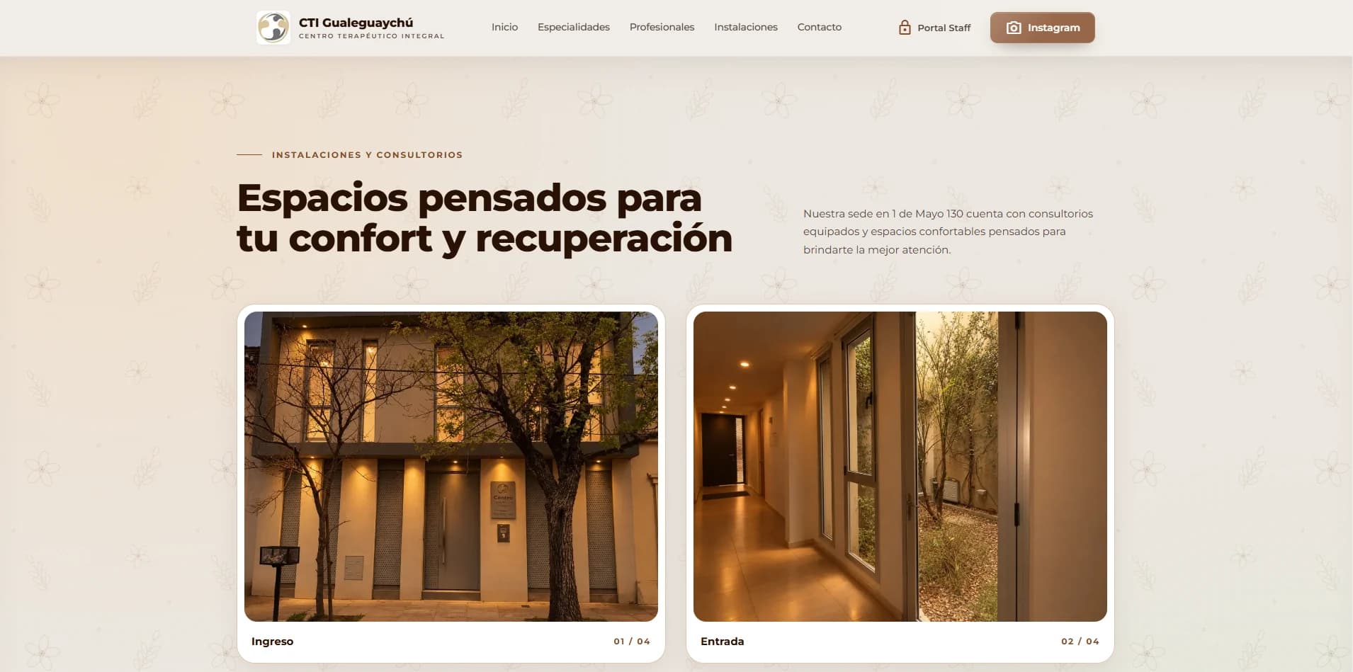 Instalaciones y consultorios del Centro Terapéutico Integral